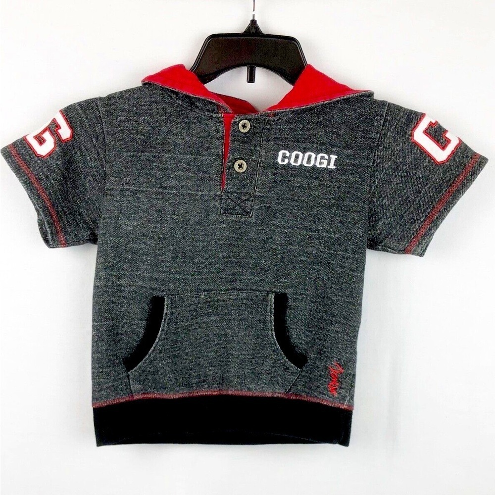 COOGI Retro Short Sleeve Sweatshirt Hoodie